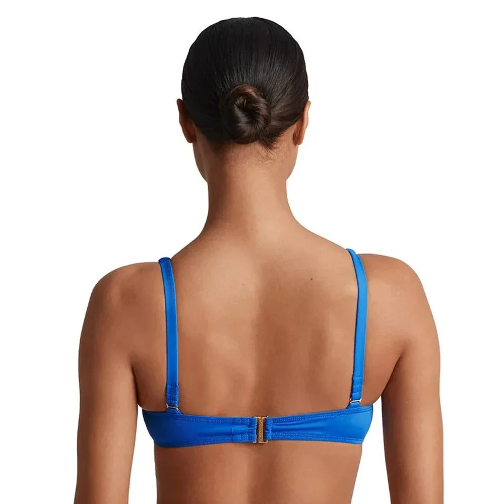 Lauren Ralph Lauren Womens Macrame-Ring Bikini To Electric Blue 8